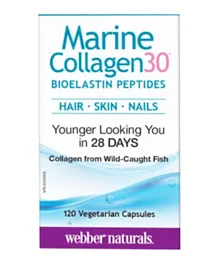 WEBBER NATURALS Marine Collagen 30 Bioelastin Peptides - 120 Capsules
