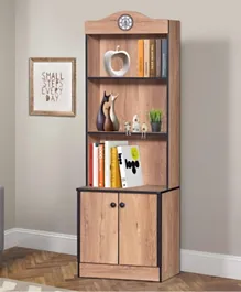 HomeBox Crew Bookcase , Engineered Wood 2-Door Design , Kids Safe Rounded Corners , Stain-Resistant, 80x40x180 cm
