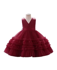 Babyqlo Elegant Party Dress - Red