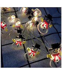 Brain Giggles Christmas Snowman Decorative Lights Battery Operated String Lights - Multicolor