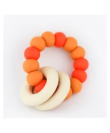 Desert Chomps Vera Classic Silicone & Wooden Teether - Mango Passion