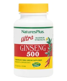 Natures Plus Ultra Ginseng 500 Dietary Supplement - 60 Capsules