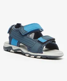 LBL by Shoexpress Textured Floaters with Velcro Closure - Navy