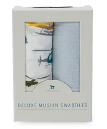 Little Unicorn Deluxe Muslin Swaddle Pack of 2 - Air Show