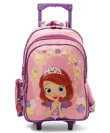 Disney Sofia Princess Trolley Bag Pink Purple - 18 inches