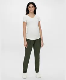 Mamalicious Jersey Trousers Pants - Dark Green