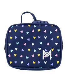 MontiiCo Hearts Mini Insulated Lunch Bag - Navy