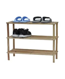 فيلينجز رف الأحذية الخشبي ذو الـ 3 طبقات - طبيعي