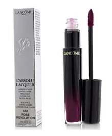 Lancome L'absolu Lacquer Buildable Shine & Color Longwear Lip Color 468 Rose Revolution - 8mL