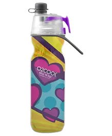 O2Cool Hearts Colors Collection Classic Elite Insulated Arctic squeeze Mist 'N Sip Water Bottle- 590ml