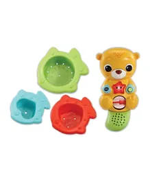 VTech Splashing Fun Otter Bath Toy With Pouring Accessories- 4 Pieces