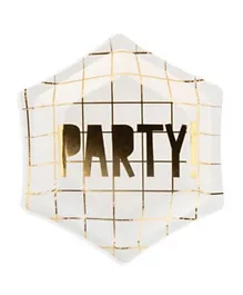 PartyDeco Let's Celebrate Party Plates - Pack of 6