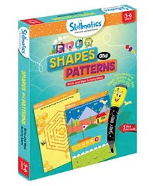 Skillmatics Shapes and Patterns Write & Wipe Activity Game - Multi colour