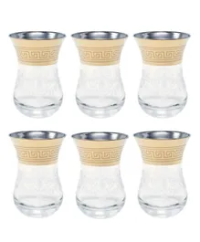 GLASSTAR Baroque Tea Glasses Set of 6 - 160mL Each