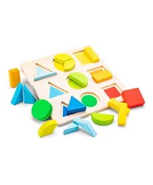 New Classic Toys Geometric Shape Puzzle Board - 24 Pieces