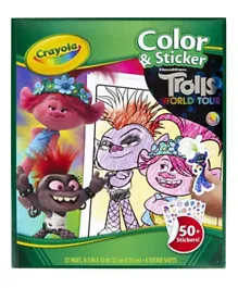 Crayola Color & Sticker Trolls World Tour - Multicolour
