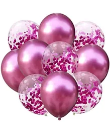 Party Propz Confetti Balloons Pink - Pack of 10