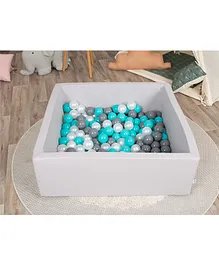 Delsit - Square Pool Grey With 200 Assorted Color Balls