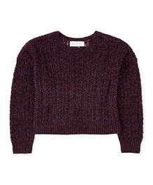 The Children's Place Solid Knit Sweater - Berry Bloom