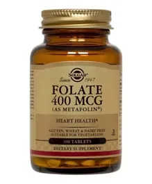 SOLGAR Folate 400Mcg As Metafolin - 100 Tablets