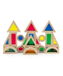 Viga Wooden Color Blocks Set Multicolor - 24 pieces