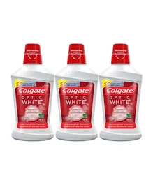 Colgate Optic White Whitening Mouthwash Pack of 3 -  500mL each