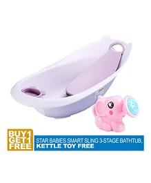 Star Babies Smart Sling 3 Stage Bath Tub With Kettle Toy - Purple & Pink