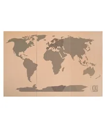 Koko Cardboards Map of the World - Brown