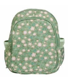 آ ليتل لافلي كومباني - حقيبة ظهر صغيرة معزولة بتصميم الأزهار - أخضر (12 بوصة)