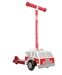 Dimensions 3D Firetruck Self Balancing Scooter - Red