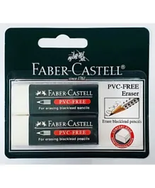 Faber-Castell PVC Free Eraser with Sleeve White - Pack of 2