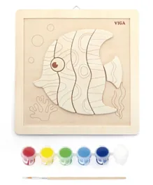 Viga Wooden DIY Fish Making Set - Multicolour