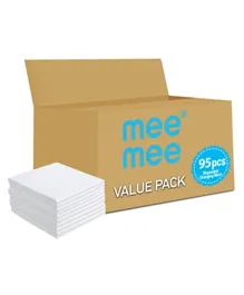 Mee Mee White Disposable Changing Mats Value Pack - 95 Pieces