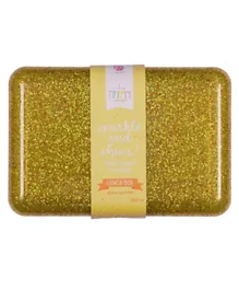 A Little Lovely Company Glitter Lunch box - Gold