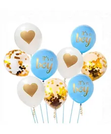 Highland It’s a Boy Baby Shower Balloons for Baby Shower, Gender Reveal Party Decorations Pack of 9 - 12 inches