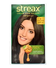 Streax Cream Hair Color - Natural Brown 4 - 120ml