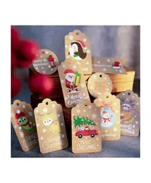 Party Propz Christmas Gift Tags With String - Pack of 50