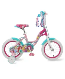 سبارتان - دراجة أميرة ديزني باللون الوردي والأزرق (السلة غير متضمنة) - 14 بوصة