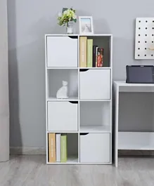 PAN Home Kimbox Elegant White Bookcase - High-Quality, Modern Design, Adjustable Shelves Storage Solution