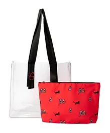حقيبة تسوق وشاطئ شفافة بتصميم القطط من بيجديزاين