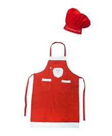 Christmas Magic Christmas Chef Apron With Hat - Red