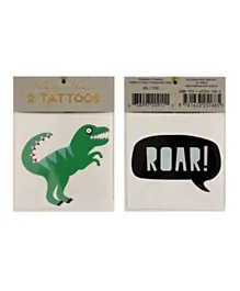 Meri Meri Dinosaur Temporary Tattoos Pack of 2 - Green