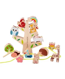Woody Buddy Animals  On A Tree Stacker - 14 Pieces