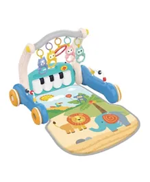 Huanger Baby 2 in 1 Piano Playmat With Music & Walker - Blue