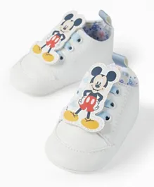 Zippy Mickey Mouse Booties - White