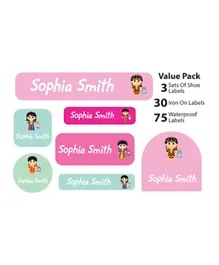 Ajooba My Labels Personalised Name Labels for Kids My Nursery Labels 007 - Pack of 108
