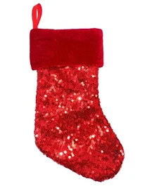 Christmas Magic Sequins Stocking Red