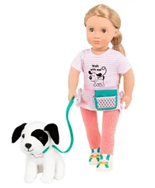 Our Generation Hazel Professional Dog Trainer Doll With Pet - Height 46 cm