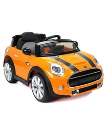Mini Cooper Licensed Battery Operated Ride On Cabrio with Remote Control - Yellow