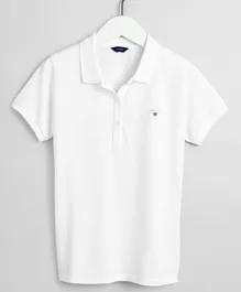 Gant The Original Pique Short Sleeves Rugger - White